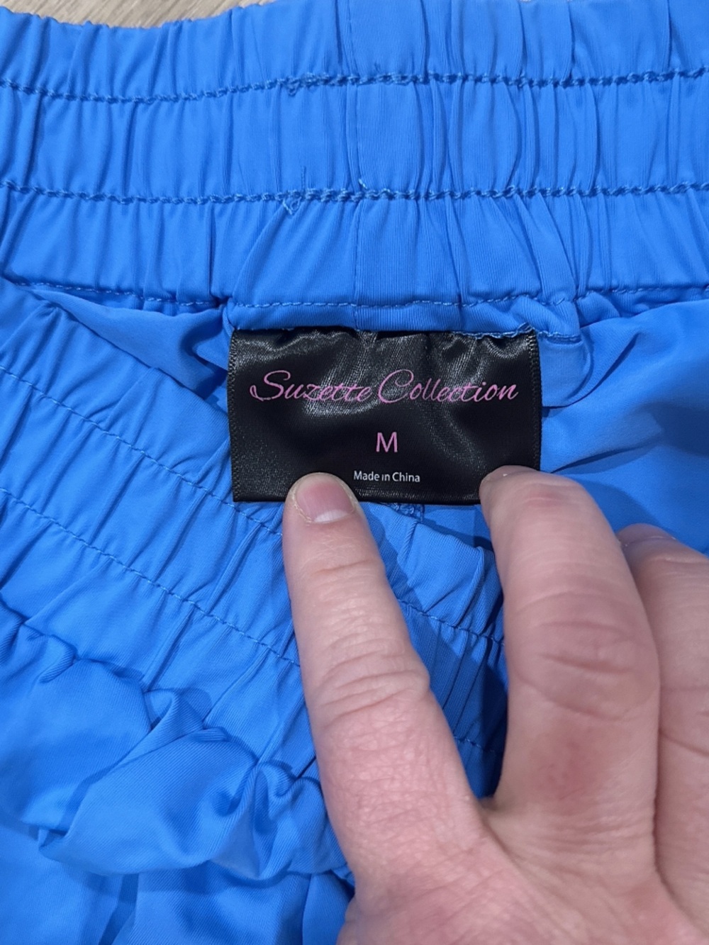 Blue Women's Ruffle Active Shorts - Picture 2 of 2